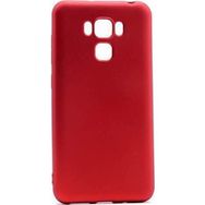 Microcase Asus Zenfone 3 Deluxe ZS570KL Premium Silikon Tempered Cam + Kırmızı Kılıf
