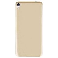 Microcase Asus Zenfone Live ZB501KL Premium Mat Silikon Tempered Cam + Altın Kılıf