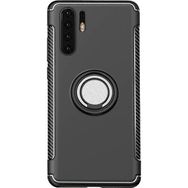 Microcase Huawei P30 Pro Yüzük Standlı Armor Silikon Siyah Kılıf