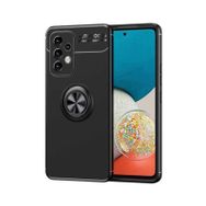 Microcase Samsung Galaxy A23 Focus Serisi Yüzük Standlı Siyah Cep Telefonu Kılıfı