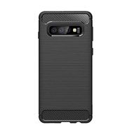 Microcase Samsung Galaxy S10 Brushed Carbon Fiber Silikon Kılıf