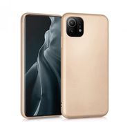Microcase Xiaomi Mi 11 Premium Matte Silikon Gold Kılıf