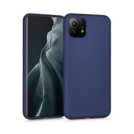 Microcase Xiaomi Mi 11 Premium Matte Silikon Lacivert Kılıf