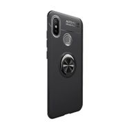 Microcase Xiaomi Mi 8 SE Focus Serisi Yüzük Standlı Siyah Silikon Kılıf