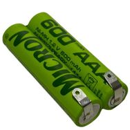 Micron 600 Mah Aaa İnce Pilden Puntalı Tekli 2.4 V Tıraş Makinesi Pili Bataryası