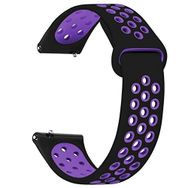Microsonic Amazfit Bip Siyah Mor Rainbow Sport Band Kordon