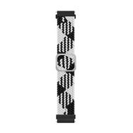 Microsonic Amazfit GTR 2 Sport 47 mm Braided Loop Band Siyah Beyaz Kordon