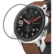 Microsonic Amazfit GTR 47mm Tam Kaplayan Nano Cam Siyah Ekran Koruyucu