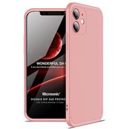 Microsonic Apple 12 Mini Kılıf Double Dip 360 Protective Rose Gold Cep Telefonu Kılıfı