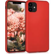 Microsonic Apple iPhone 11 6.1 inç Mat Kırmızı Silikon Cep Telefonu Kılıfı