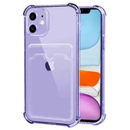 Microsonic Apple iPhone 11 Card Slot Shock Lila Cep Telefonu Kılıfı