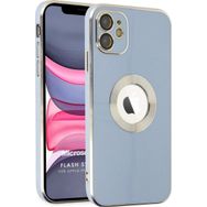 Microsonic Apple iPhone 11 Flash Stamp Mavi Cep Telefonu Kılıfı