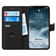 Microsonic Apple iPhone 11 Pro 5.8 Fabric Book Wallet Mor Cep Telefonu Kılıfı