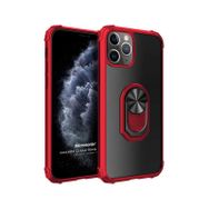 Microsonic Apple iPhone 11 Pro Grande Clear Ring Holder Siyah Kırmızı Cep Telefonu Kılıfı
