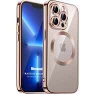 Microsonic Apple iPhone 11 Pro Magsafe Luxury Electroplate Rose Gold Cep Telefonu Kılıfı