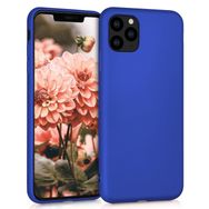 Microsonic Apple iPhone 11 Pro Max 6.5 inç Mat Mavi Silikon Cep Telefonu Kılıfı