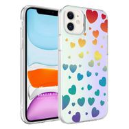 Microsonic Apple iPhone 12 Braille Feel Desenli Heart Cep Telefonu Kılıfı