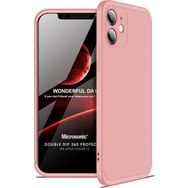 Microsonic Apple iPhone 12 Double Dip 360 Protective Rose Gold Cep Telefonu Kılıfı