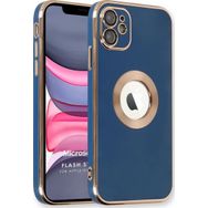 Microsonic Apple iPhone 12 Flash Stamp Lacivert Cep Telefonu Kılıfı