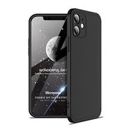 Microsonic Apple iPhone 12 Mini Double Dip 360 Protective Siyah Cep Telefonu Kılıfı