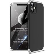 Microsonic Apple iPhone 12 Mini Double Dip 360 Protective Siyah Gri Kılıf