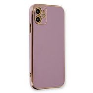 Microsonic Apple iPhone 12 Olive Plated Lila Kılıf