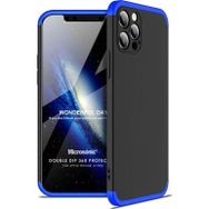 Microsonic Apple iPhone 12 Pro Double Dip 360 Protective Siyah Mavi Cep Telefonu Kılıfı