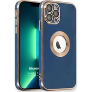 Microsonic Apple iPhone 12 Pro Flash Stamp Lacivert Cep Telefonu Kılıfı