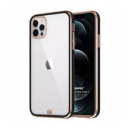 Microsonic Apple iPhone 12 Pro Laser Plated Soft Siyah Cep Telefonu Kılıfı
