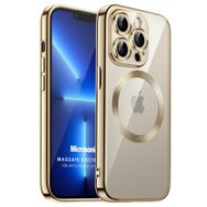 Microsonic Apple iPhone 12 Pro Magsafe Luxury Electroplate Gold Cep Telefonu Kılıfı