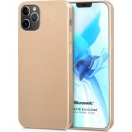 Microsonic Apple iPhone 12 Pro Matte Silicone Gold Cep Telefonu Kılıfı