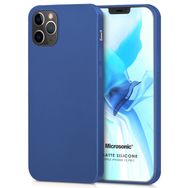 Microsonic Apple iPhone 12 Pro Matte Silicone Lacivert Cep Telefonu Kılıfı