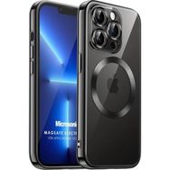 Microsonic Apple iPhone 12 Pro Max Magsafe Luxury Electroplate Siyah Cep Telefonu Kılıfı