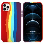 Microsonic Apple iPhone 12 Pro Max Painted Rainbow Pattern Renkli Kılıf