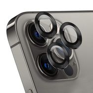Microsonic Apple iPhone 12 Pro Uyumlu Tekli Kamera Lens Siyah Koruma Camı