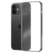 Microsonic Apple iPhone 12 Square Matte Plating Siyah Cep Telefonu Kılıfı
