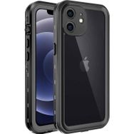Microsonic Apple iPhone 12 Waterproof 360 Full Body Protective Siyah Cep Telefonu Kılıfı