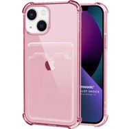 Microsonic Apple iPhone 13 Card Slot Shock Pembe Cep Telefonu Kılıfı