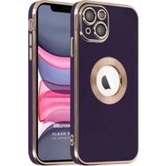 Microsonic Apple iPhone 13 Flash Stamp Koyu Mor Cep Telefonu Kılıfı