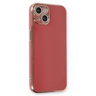 Microsonic Apple iPhone 13 Olive Plated Kırmızı Cep Telefonu Kılıfı