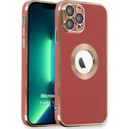 Microsonic Apple iPhone 13 Pro Flash Stamp Kırmızı Cep Telefonu Kılıfı