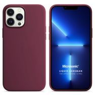 Microsonic Apple iPhone 13 Pro Liquid Lansman Bordo Silikon Cep Telefonu Kılıfı