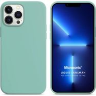 Microsonic Apple iPhone 13 Pro Liquid Lansman Silikon Su Yeşili Cep Telefonu Kılıfı