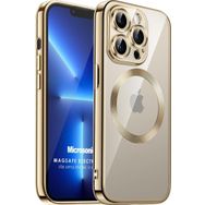 Microsonic Apple iPhone 13 Pro Magsafe Luxury Electroplate Gold Cep Telefonu Kılıfı