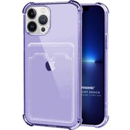 Microsonic Apple iPhone 13 Pro Max Card Slot Shock Lila Cep Telefonu Kılıfı