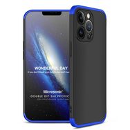 Microsonic Apple İphone 13 Pro Max Double Dip 360 Protective Siyah Mavi Cep Telefonu Kılıfı