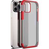 Microsonic Apple iPhone 13 Pro Max Frosted Frame Kırmızı Cep Telefonu Kılıfı