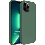Microsonic Apple iPhone 13 Pro Max Groovy Soft Koyu Yeşil Cep Telefonu Kılıfı