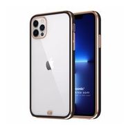 Microsonic Apple iPhone 13 Pro Max Laser Plated Soft Siyah Cep Telefonu Kılıfı