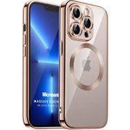 Microsonic Apple iPhone 13 Pro Max Magsafe Luxury Electroplate Rose Gold Cep Telefonu Kılıfı